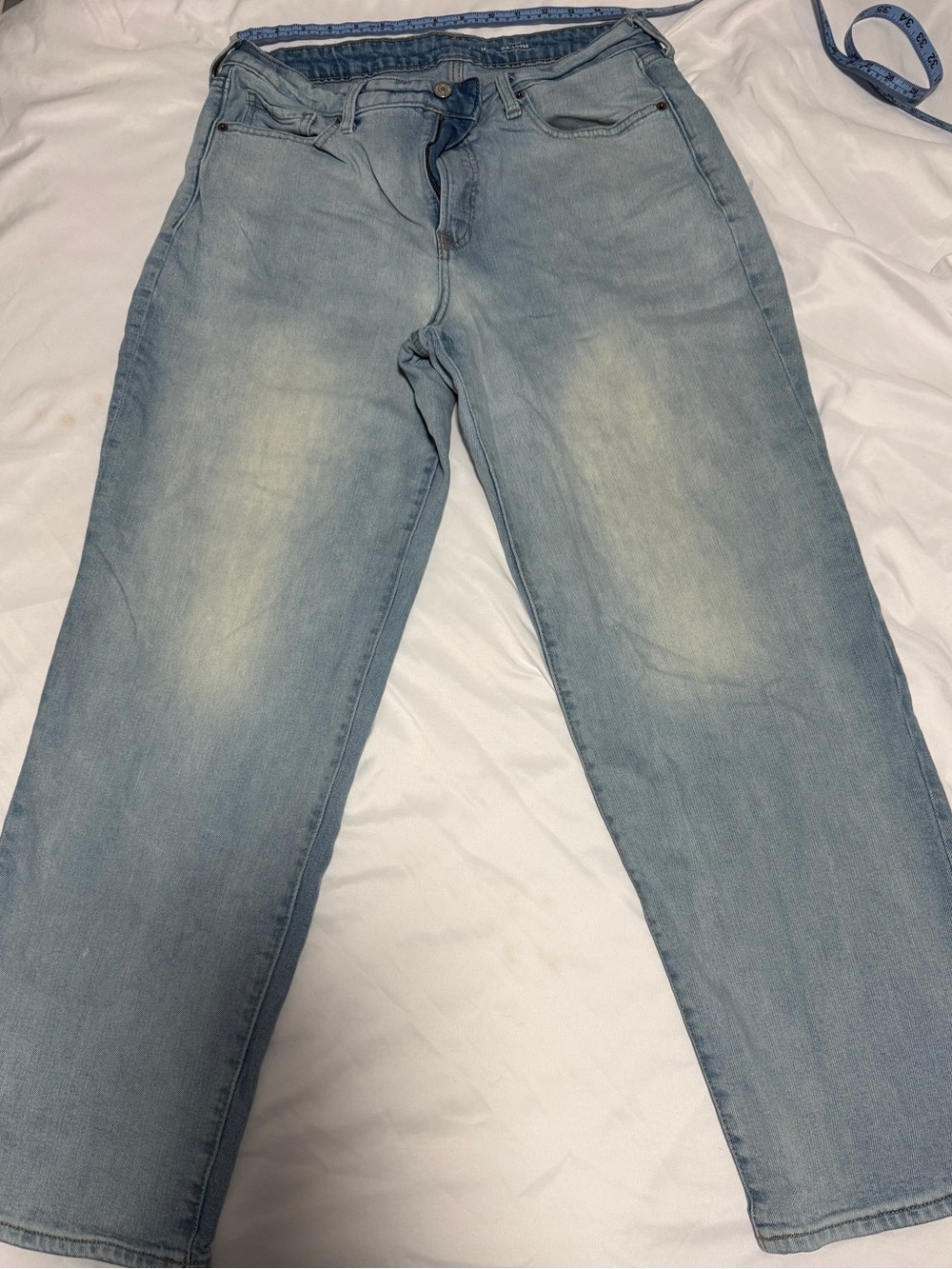 Old Navy OG Loose Light Blue Womens Straight-Leg Jeans